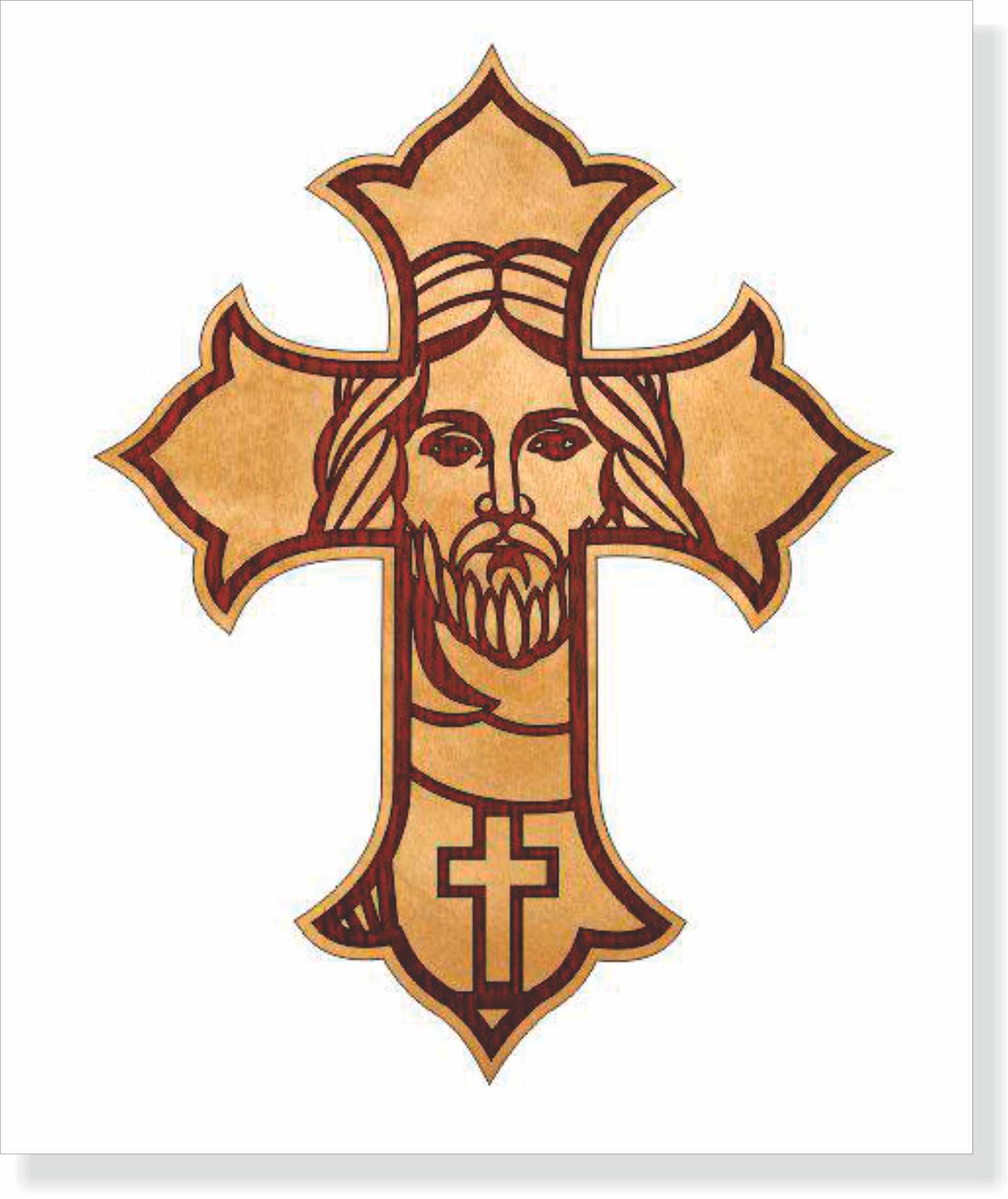 cruz con el rostro de jesús