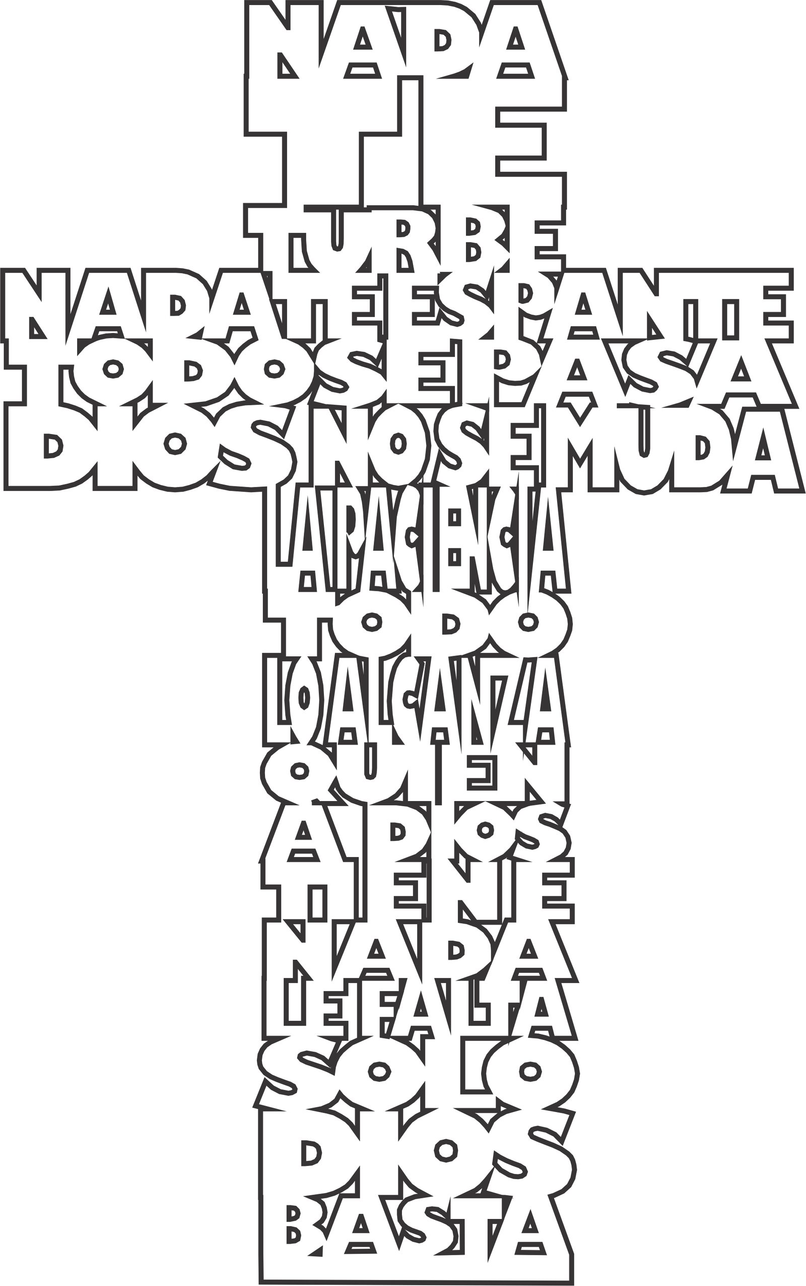 cruz con frase de aliento