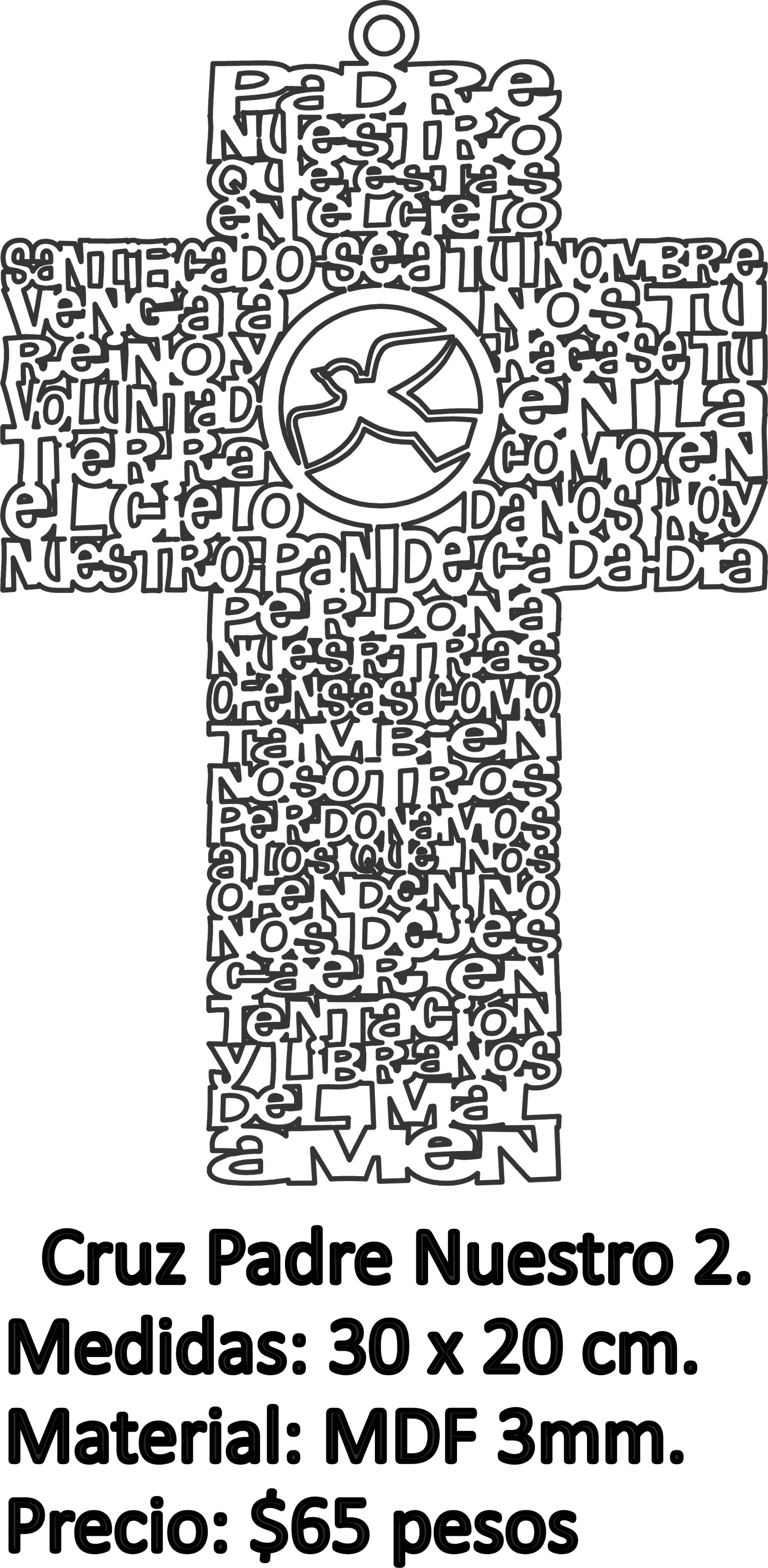 cruz con paloma de la paz