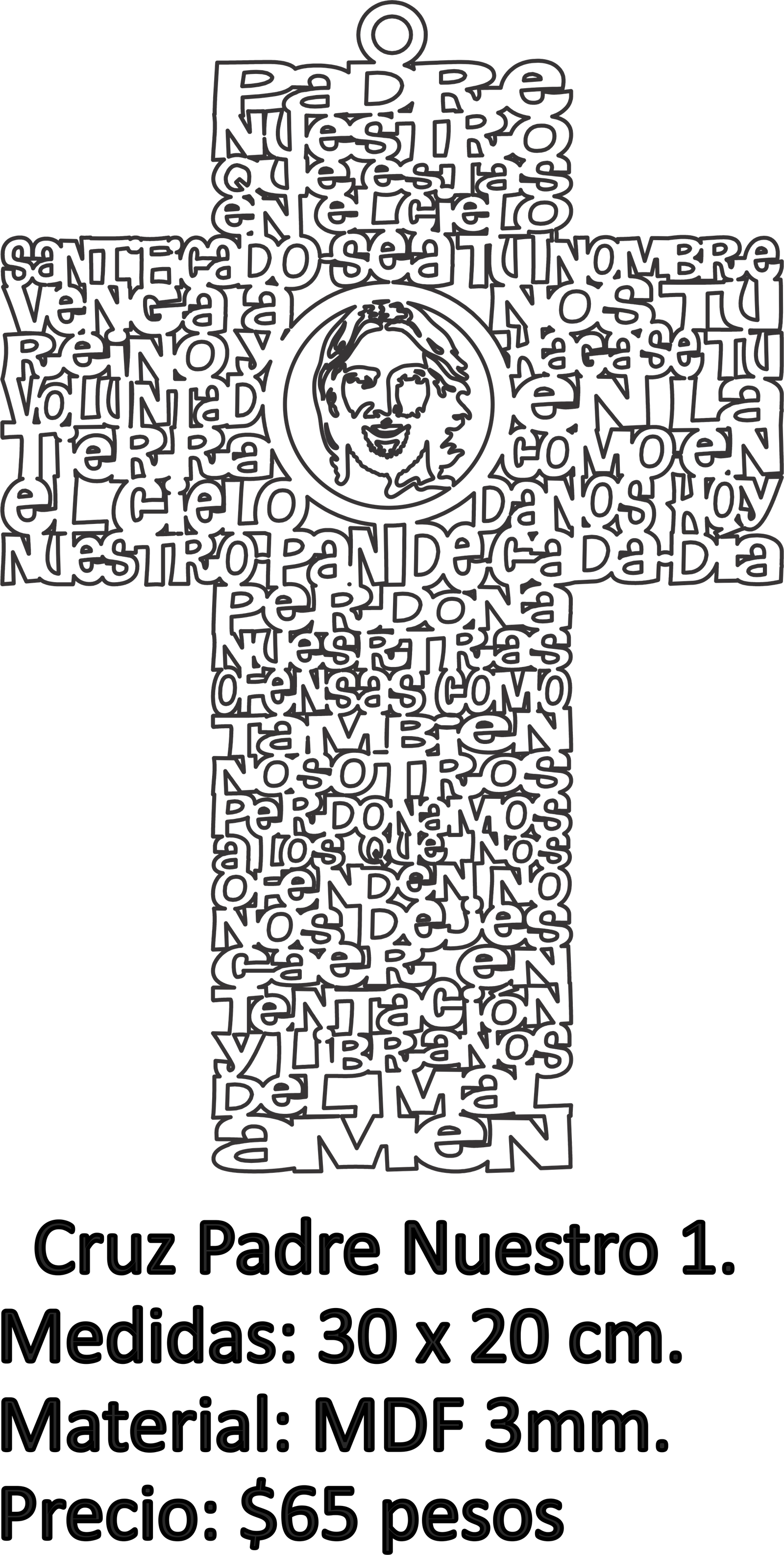 cruz con rostro de jesús