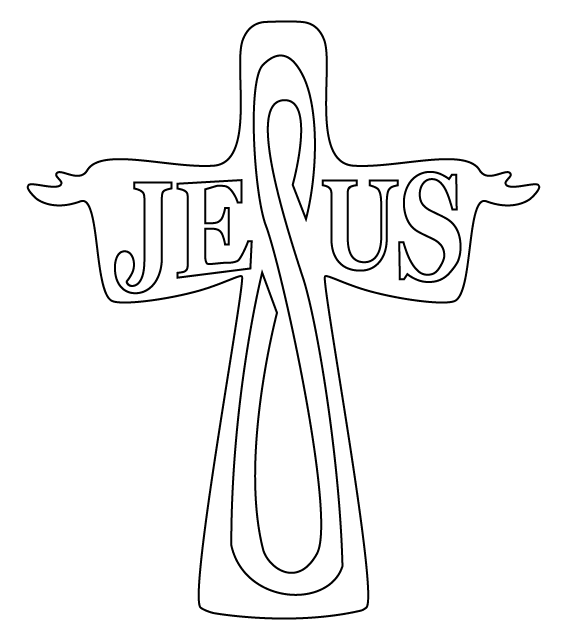 cruz en forma de jesús