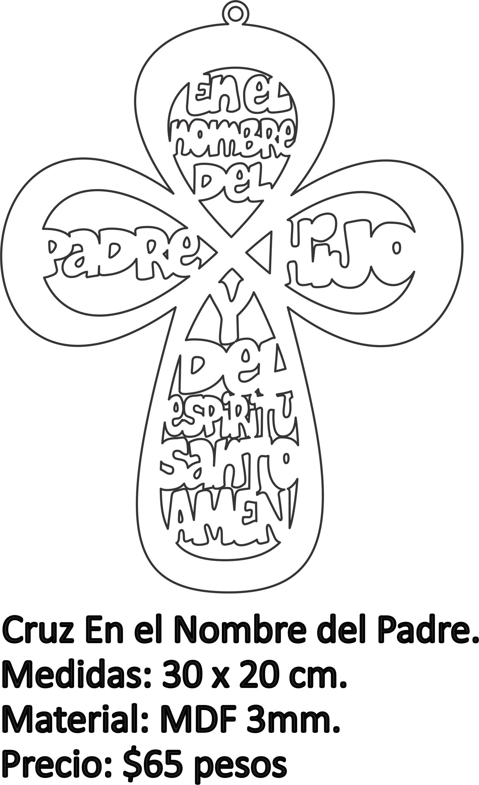 cruz fórmula trinitaria