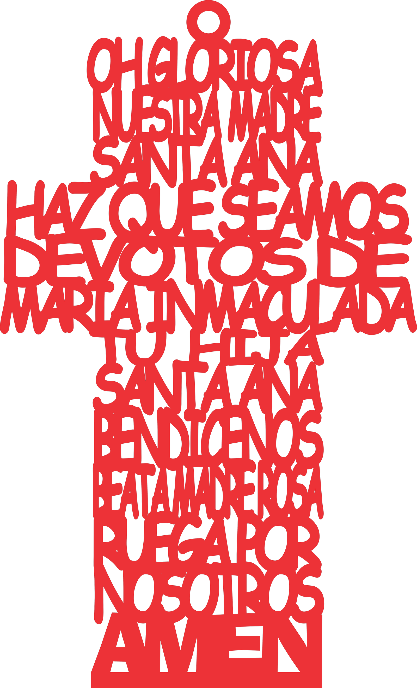 cruz gloriosa para colgar