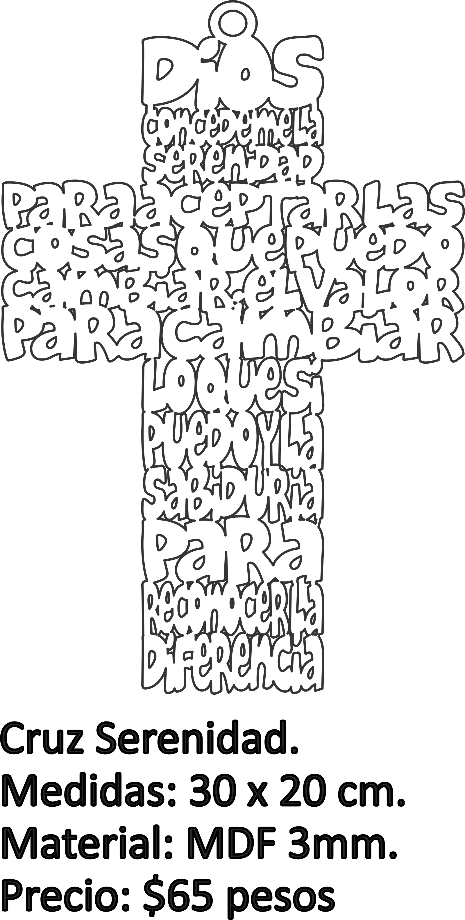 cruz plegaria de la serenidad