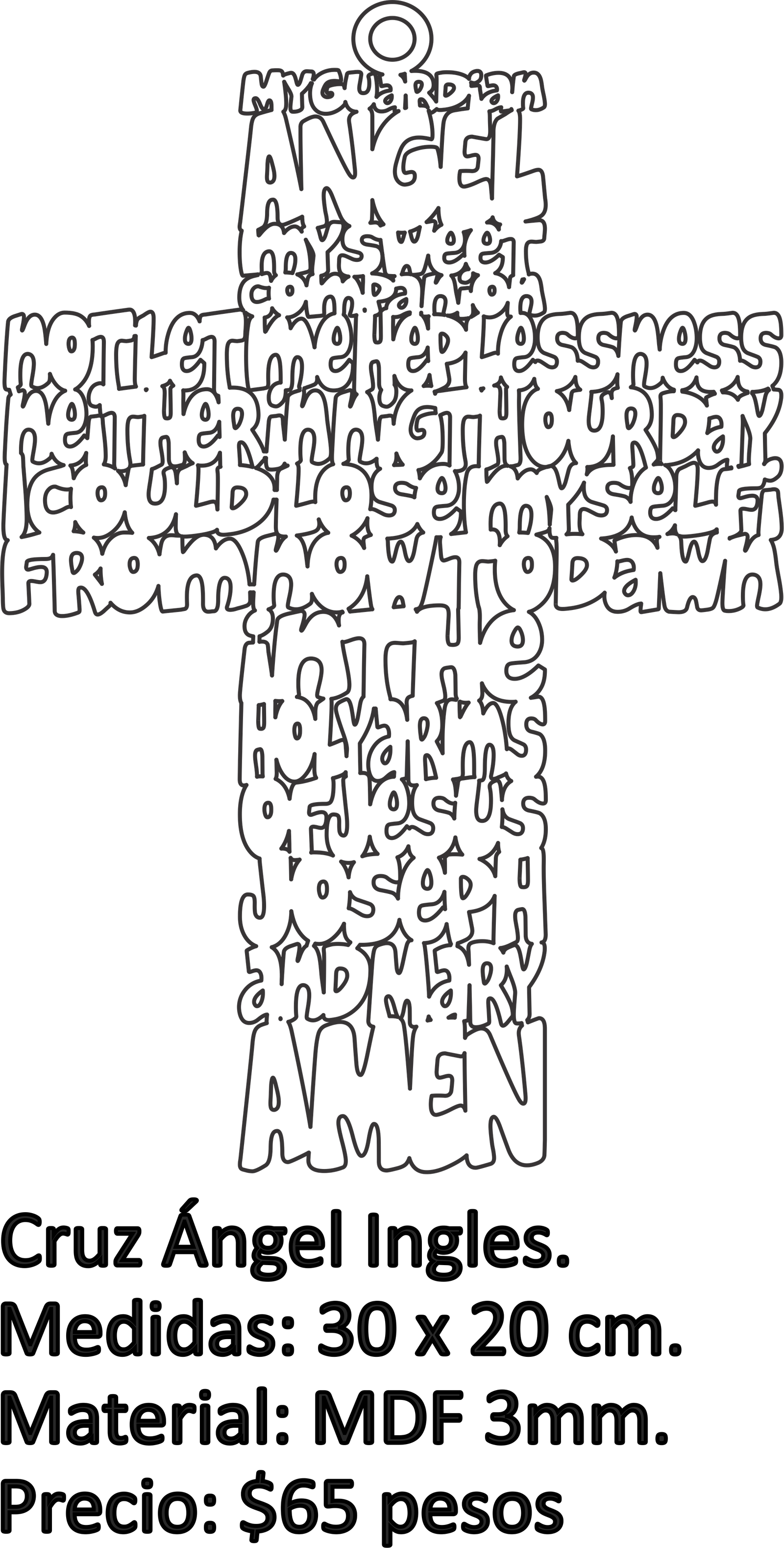cruz ángel de mi guarda inglés