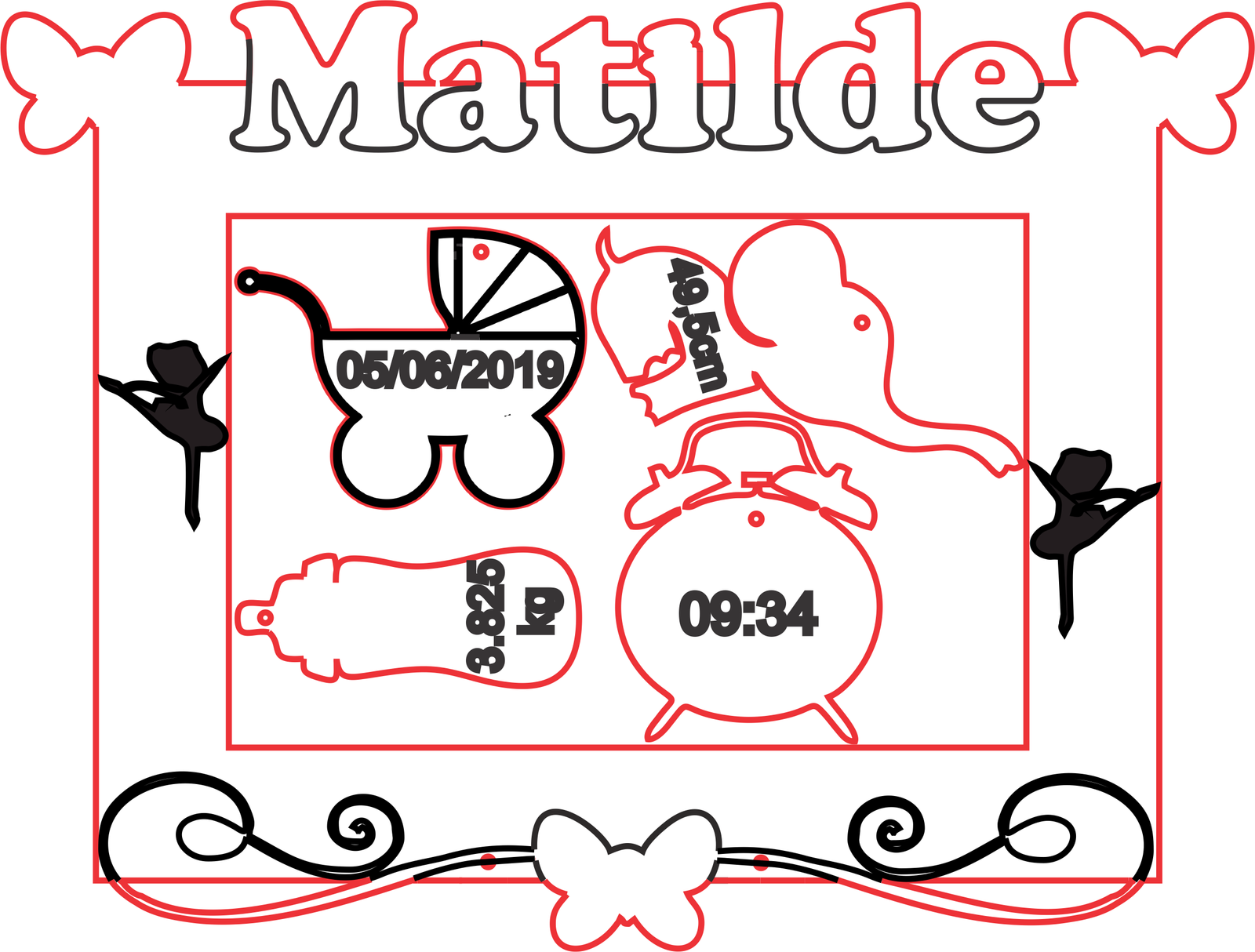 cuadro de nacimiento de bebé