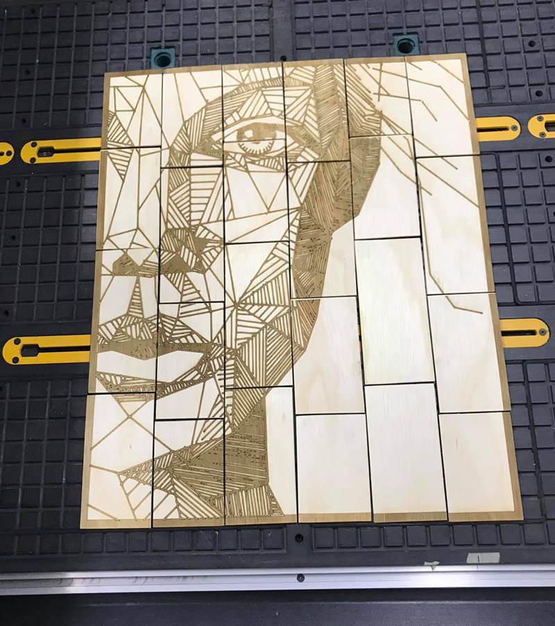 cuadro de rostro de mujer