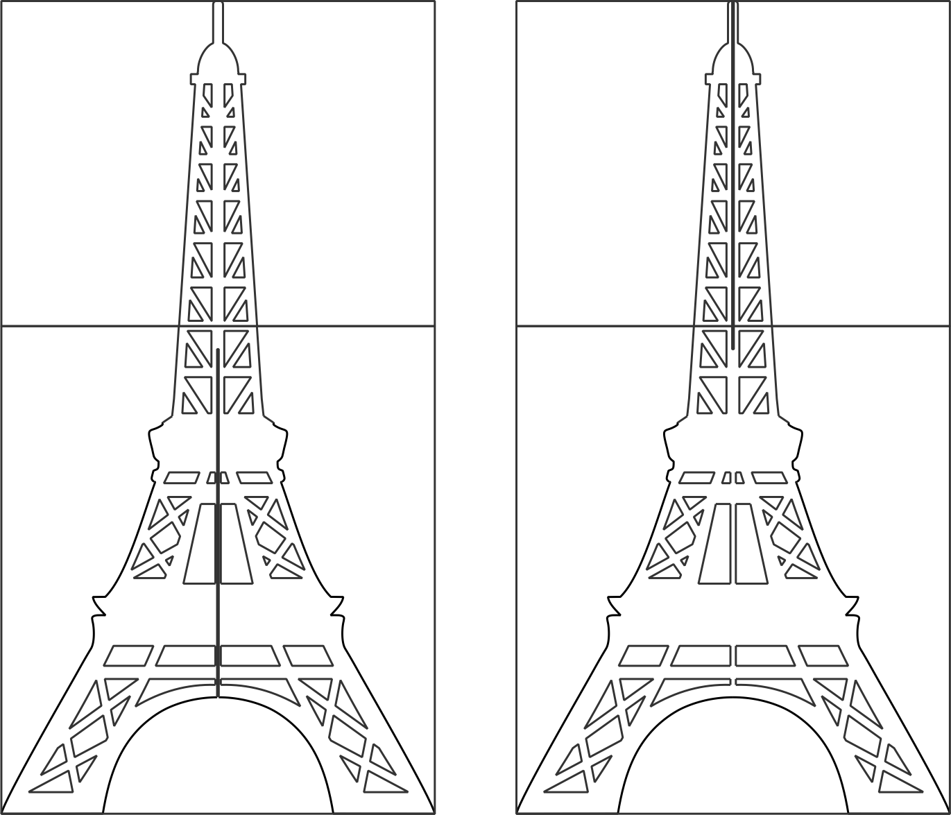 cuadro de torre eiffel ensamblable