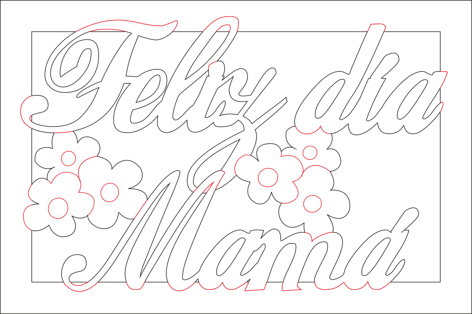 cuadro feliz día mamá 2