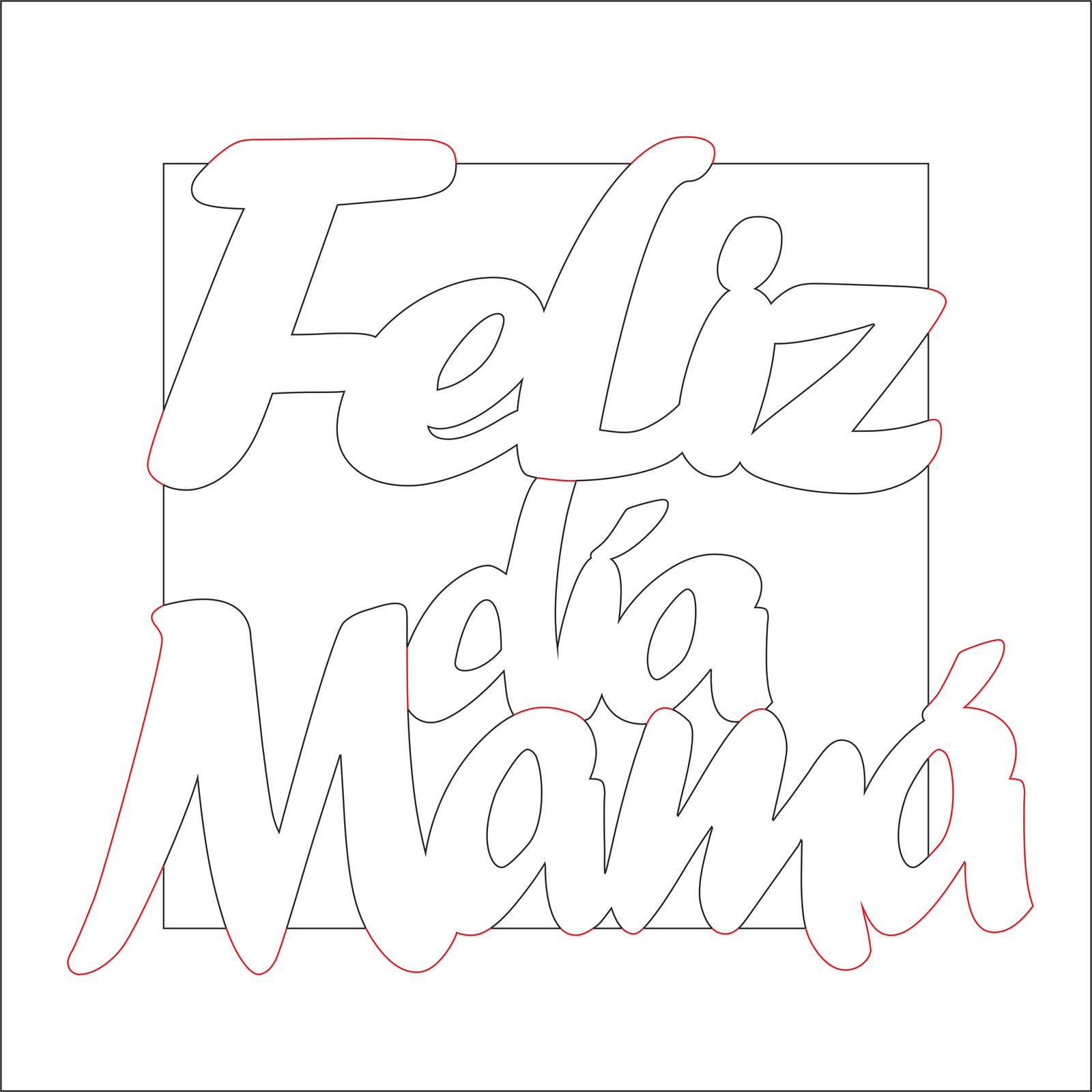 cuadro feliz día mamá