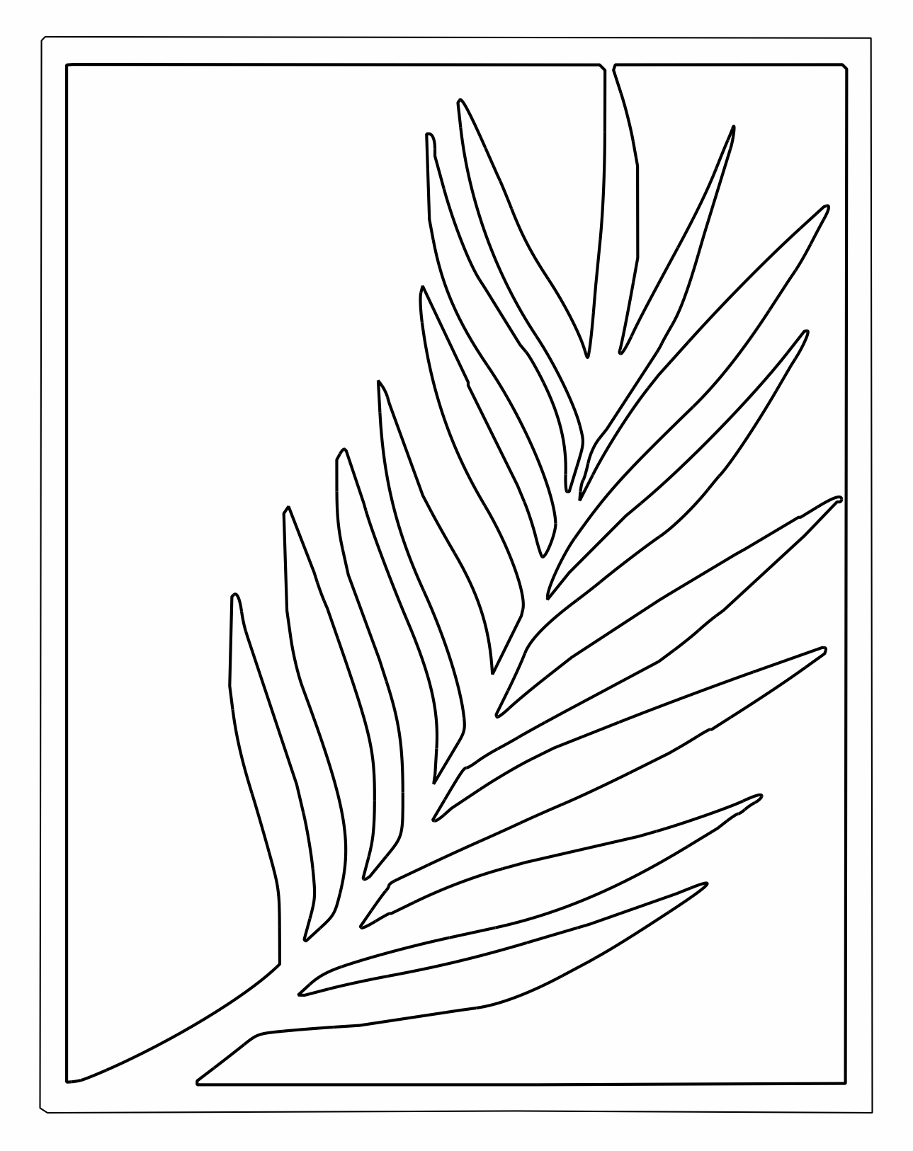 cuadro hoja tropical