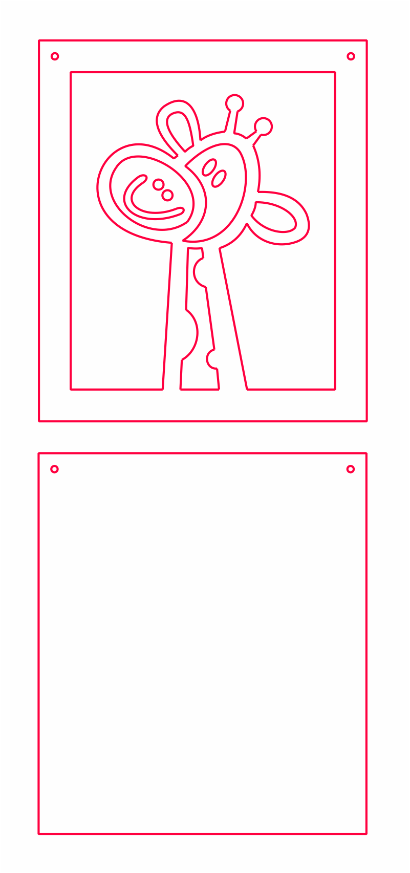 cuadro infantil jirafa