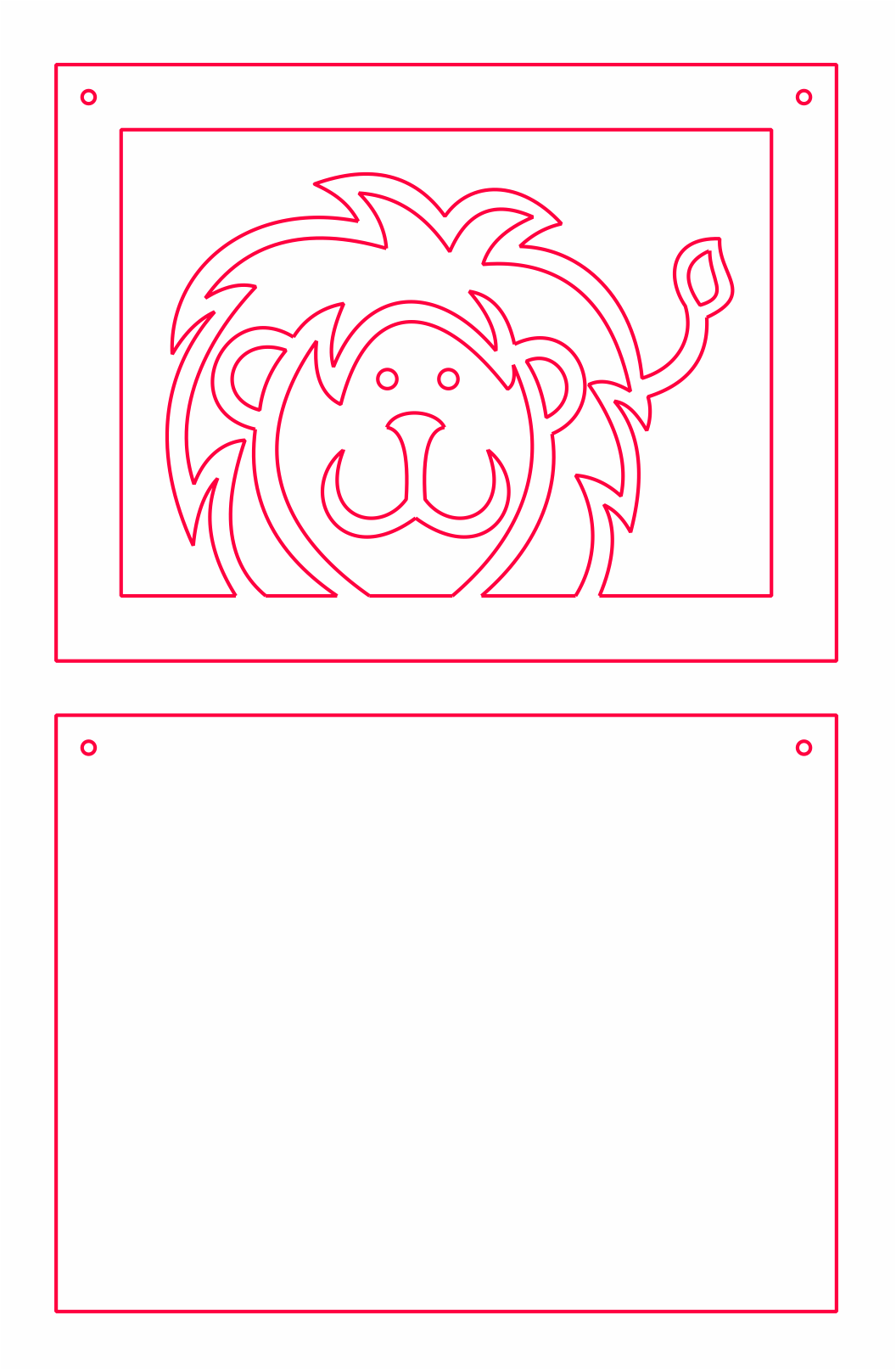 cuadro infantil león