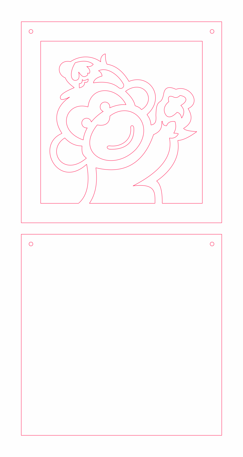 cuadro infantil mono