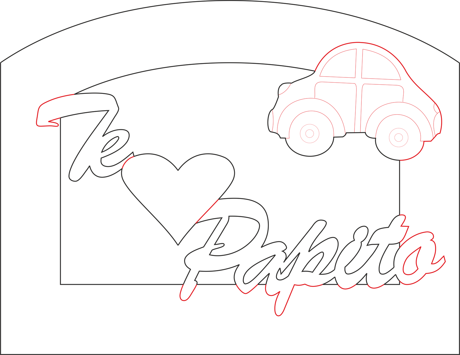 cuadro te amo papito