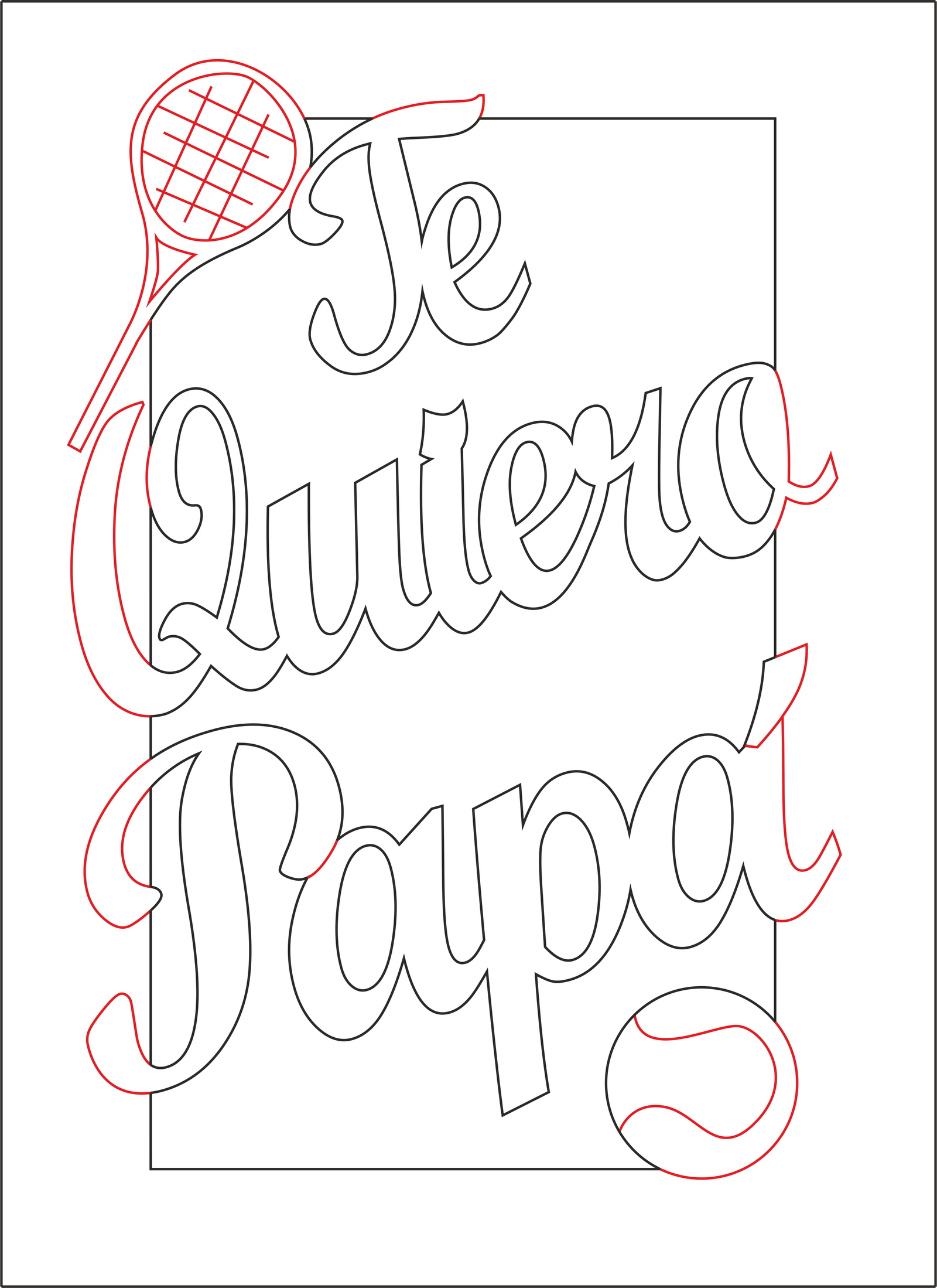 cuadro te quiero papá