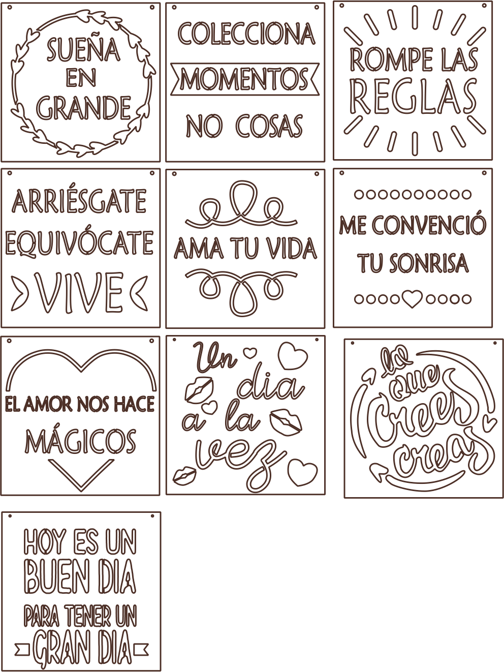 cuadros con frases motivadoras