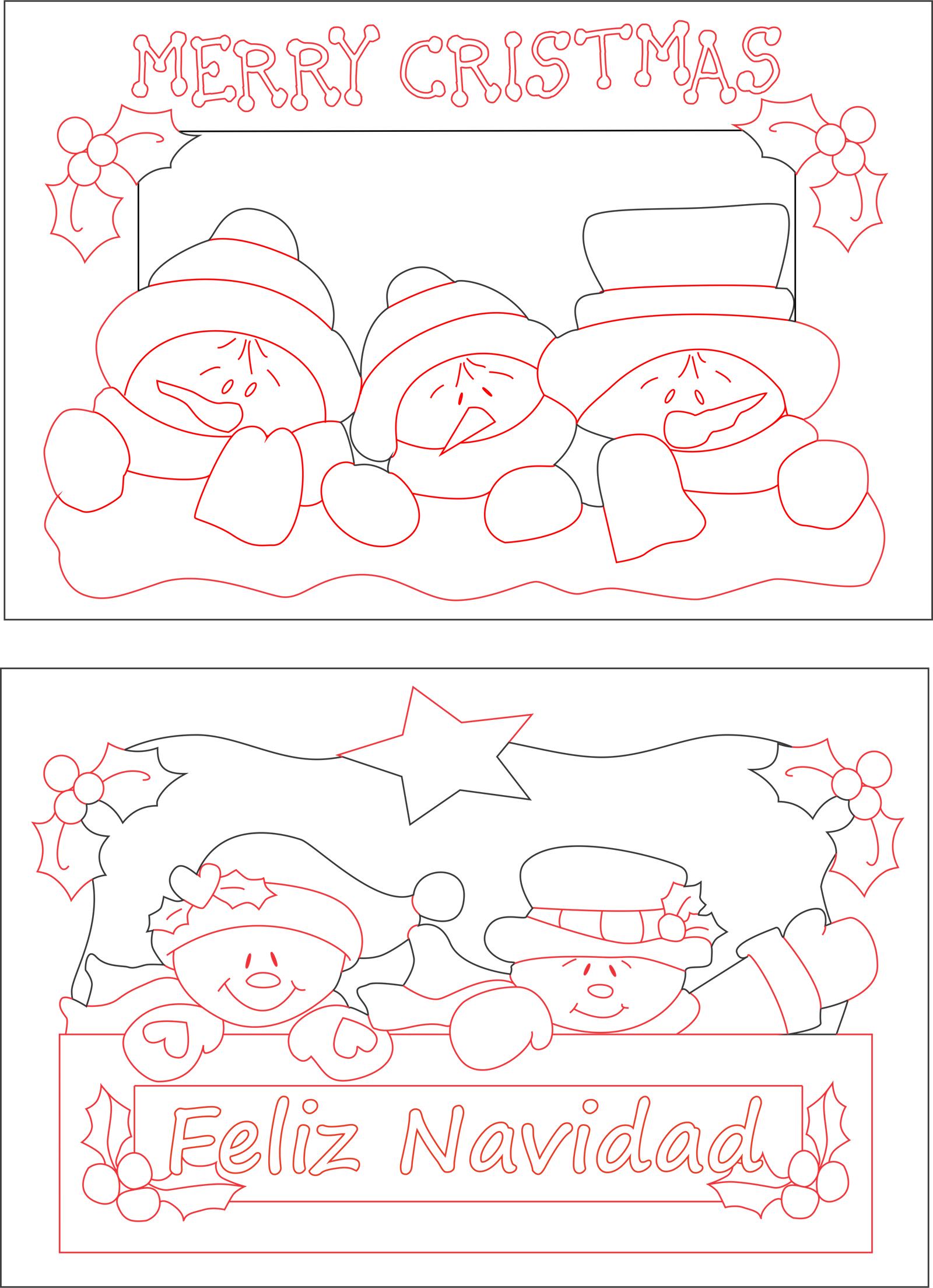 cuadros navideños muñecos de nieve