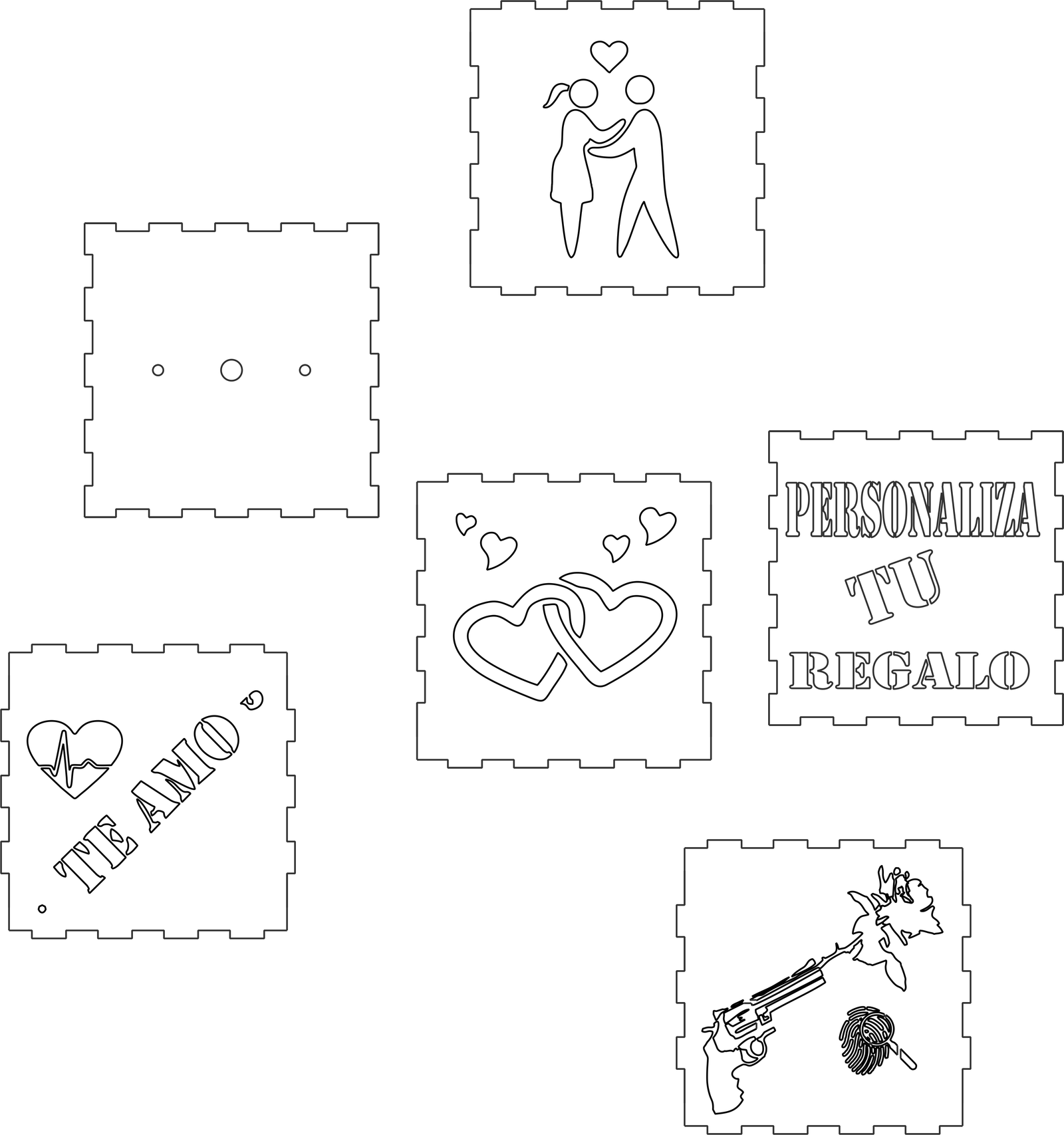 cubo para lámpra personalizable