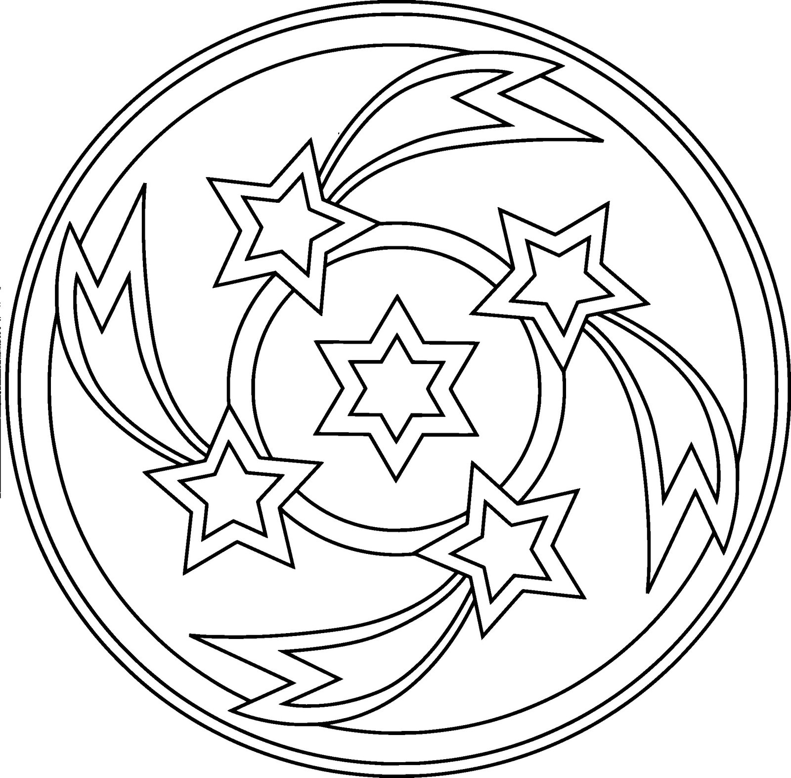 círculo con estrellas