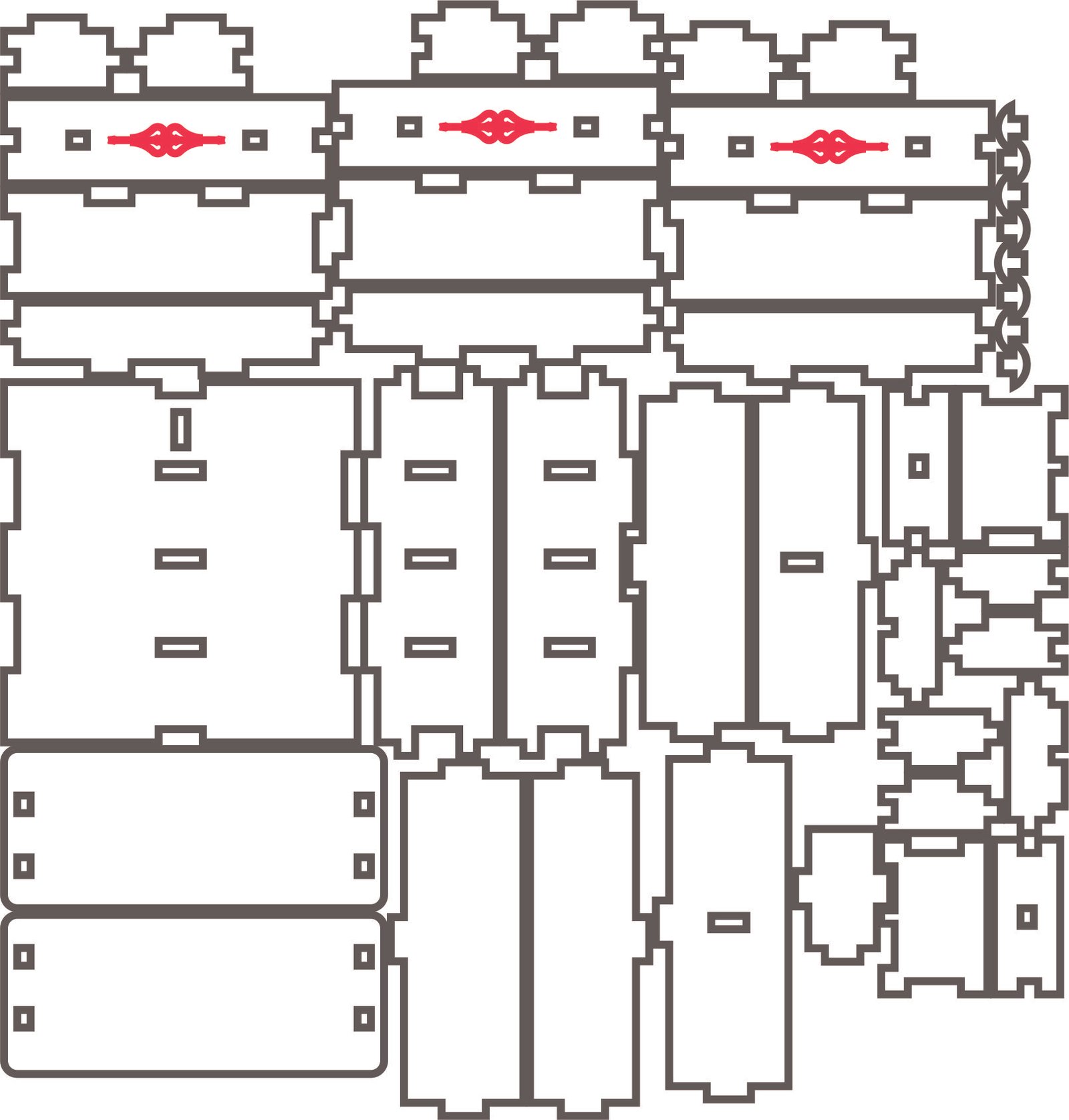 cómoda de 4 cajones