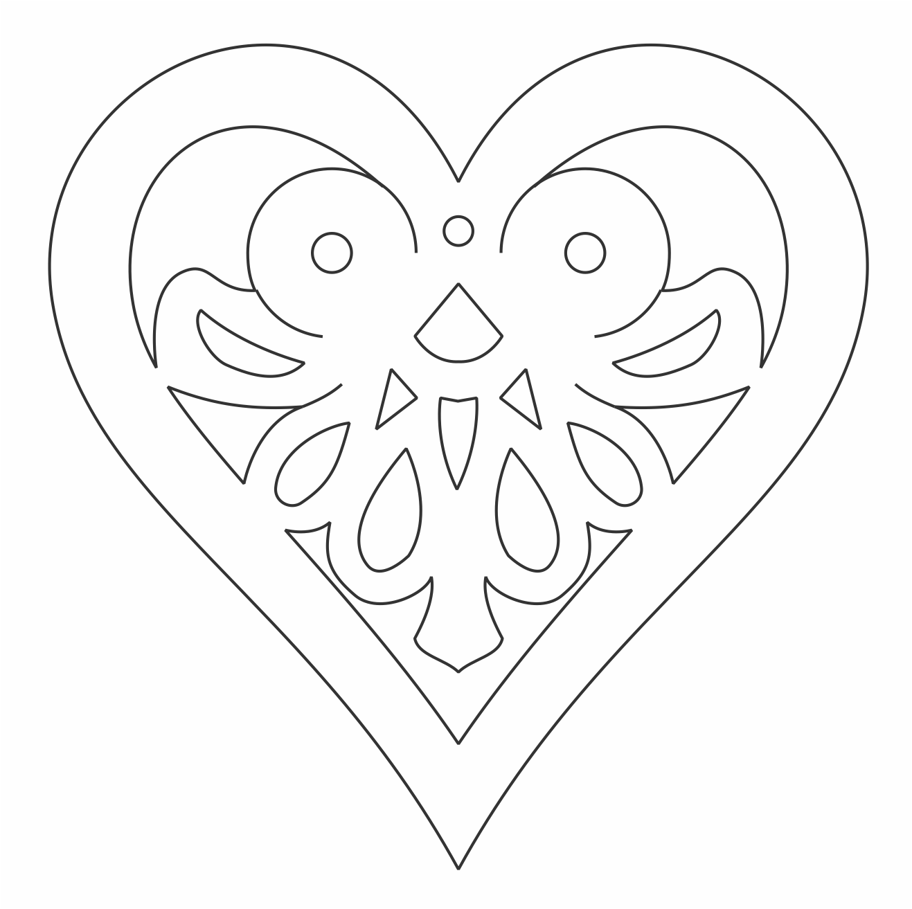 dije de corazón simétrico