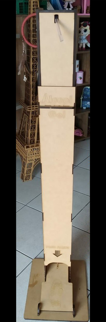 dispensador de gel antibacterial