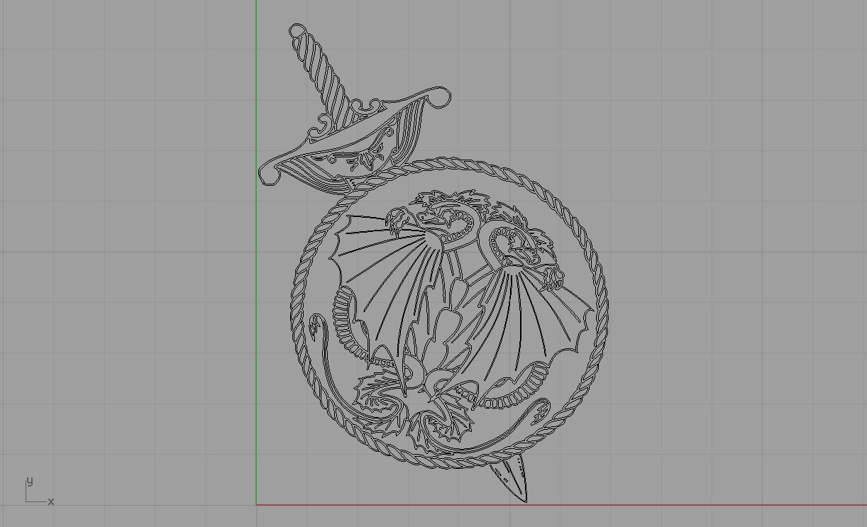 dragones sobre espada