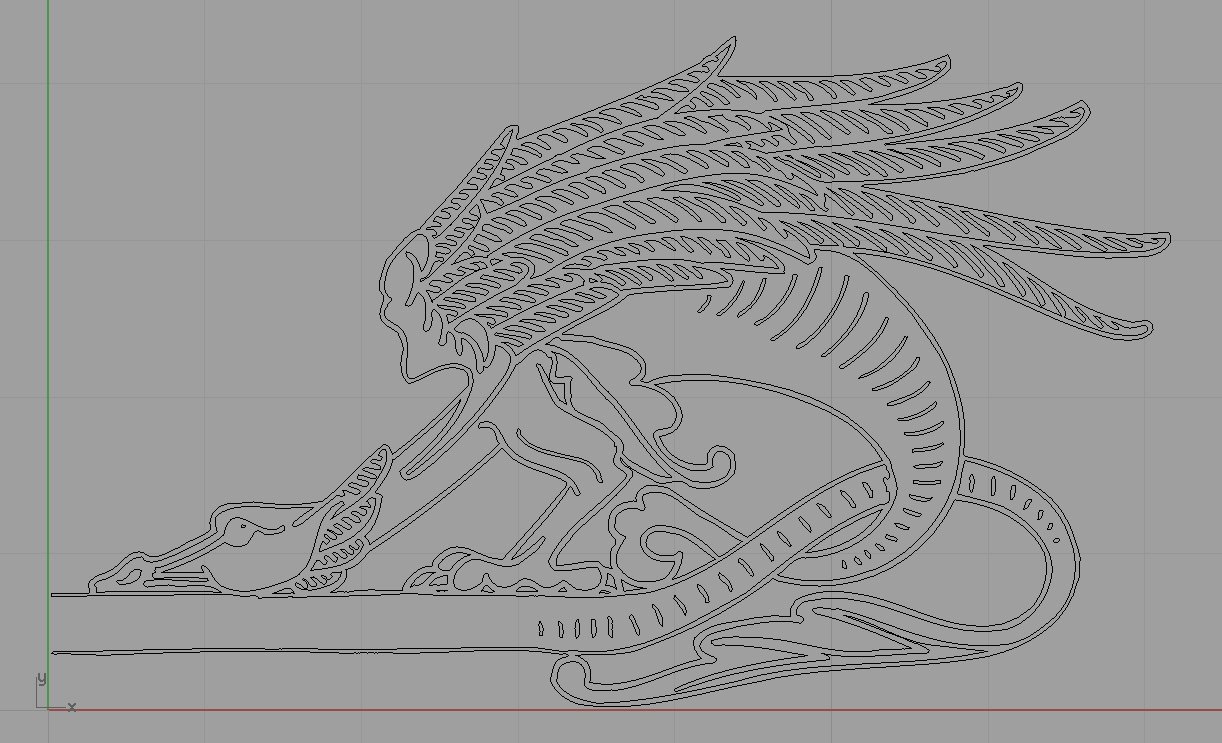 dragón cabeza abajo