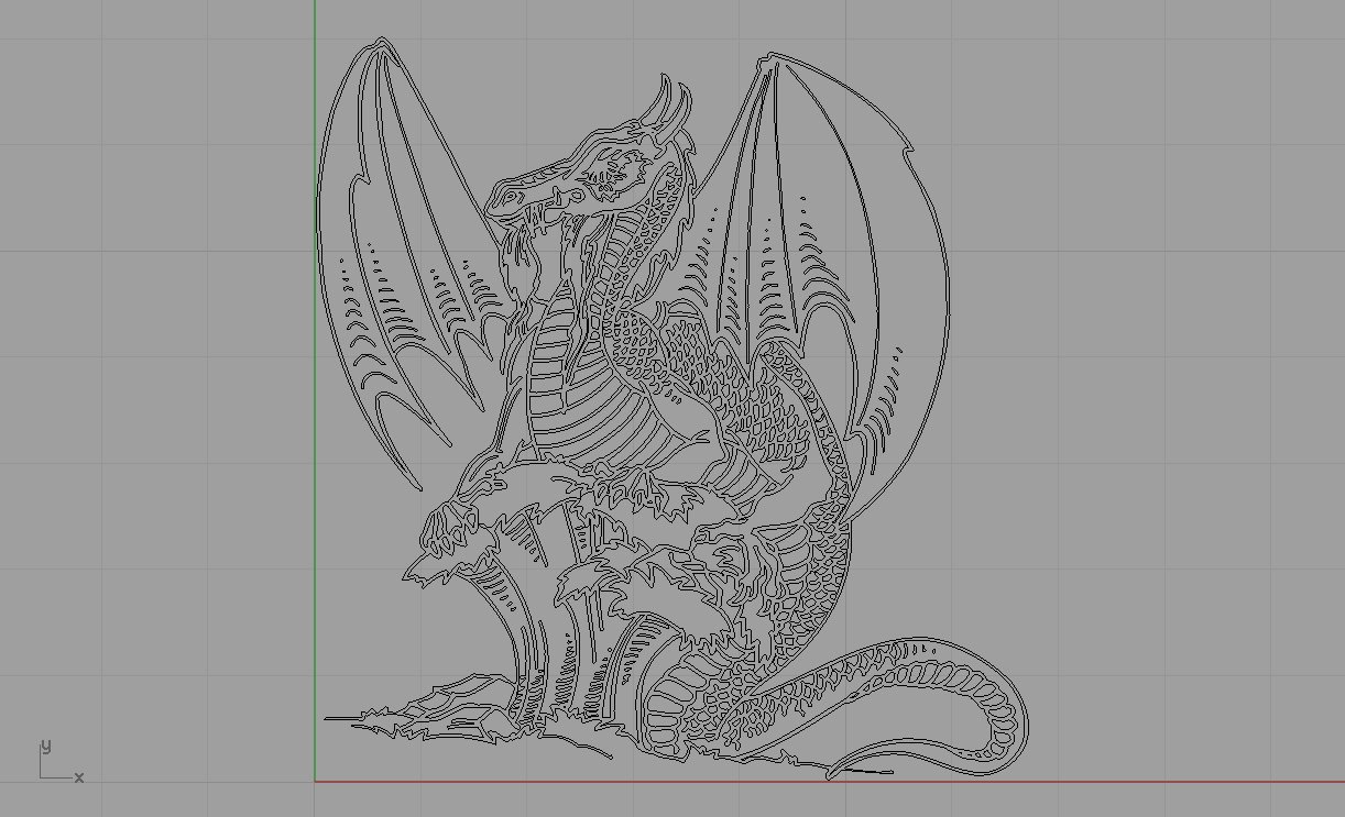 dragón posado en piedra