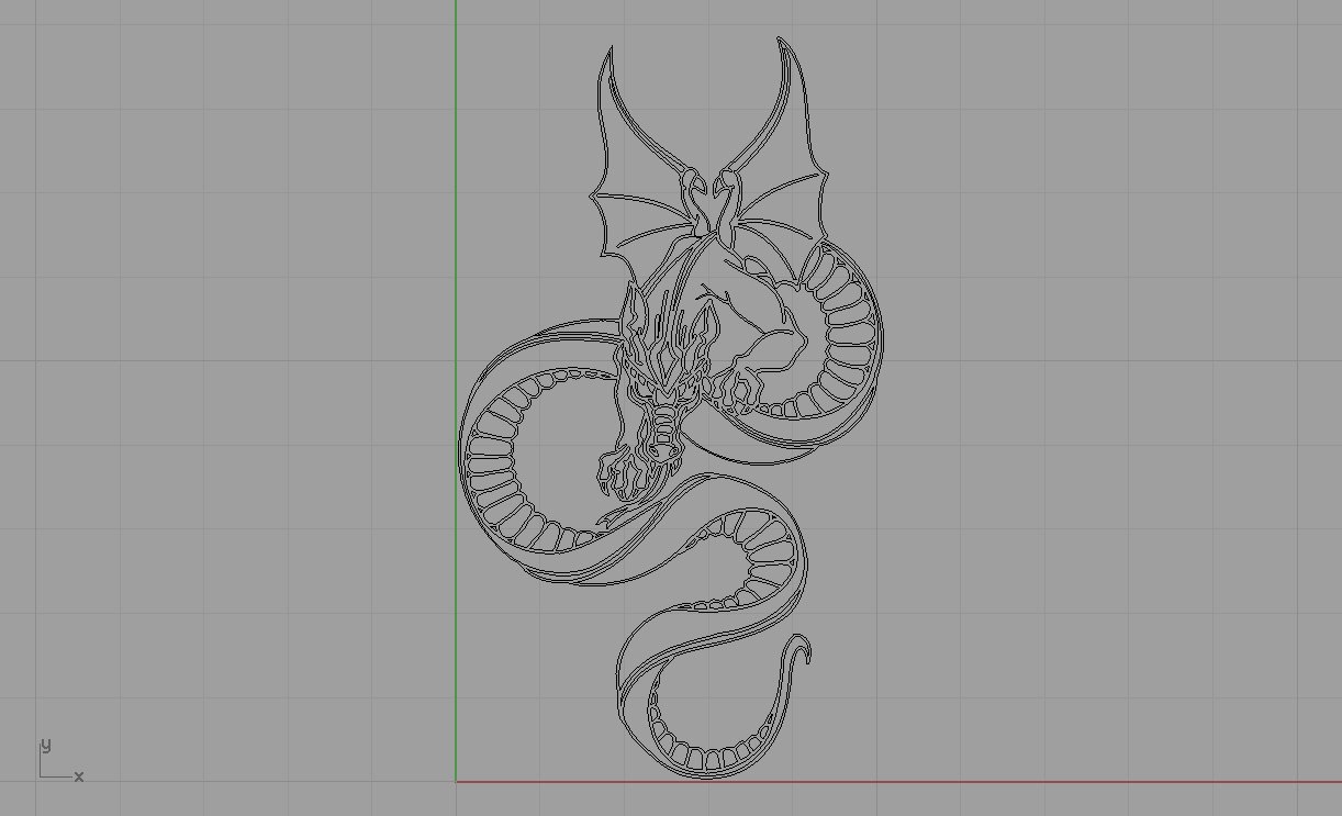 dragón sobre su cola