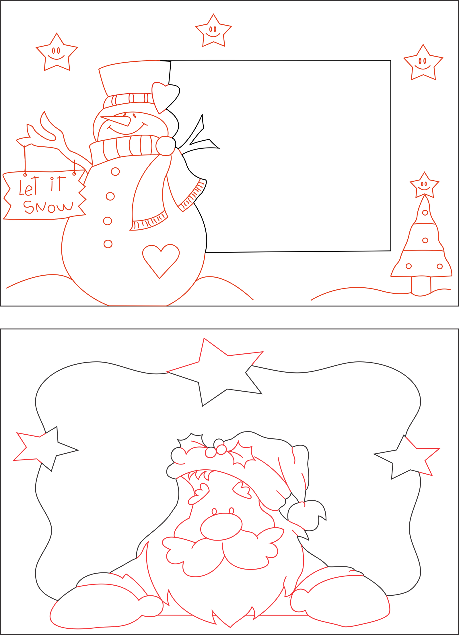 dúo de marcos navideños