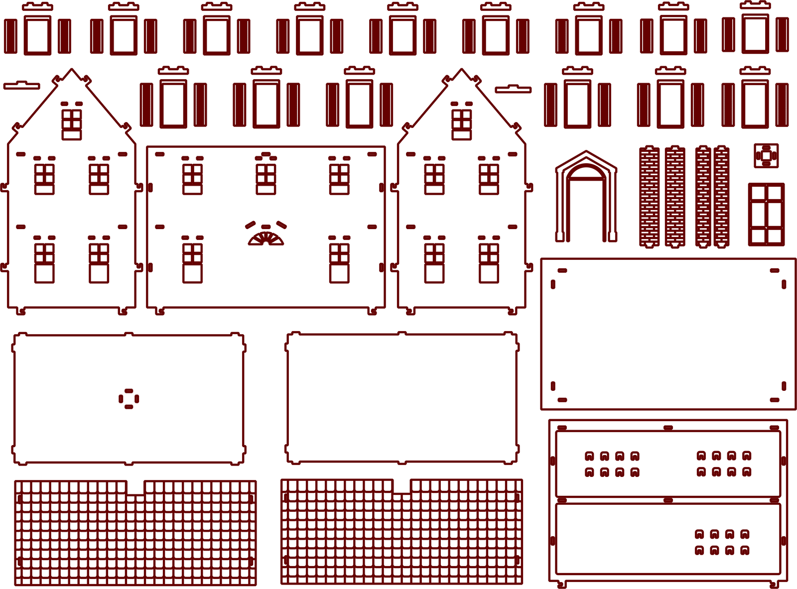 edificio con ventanas rectangulares