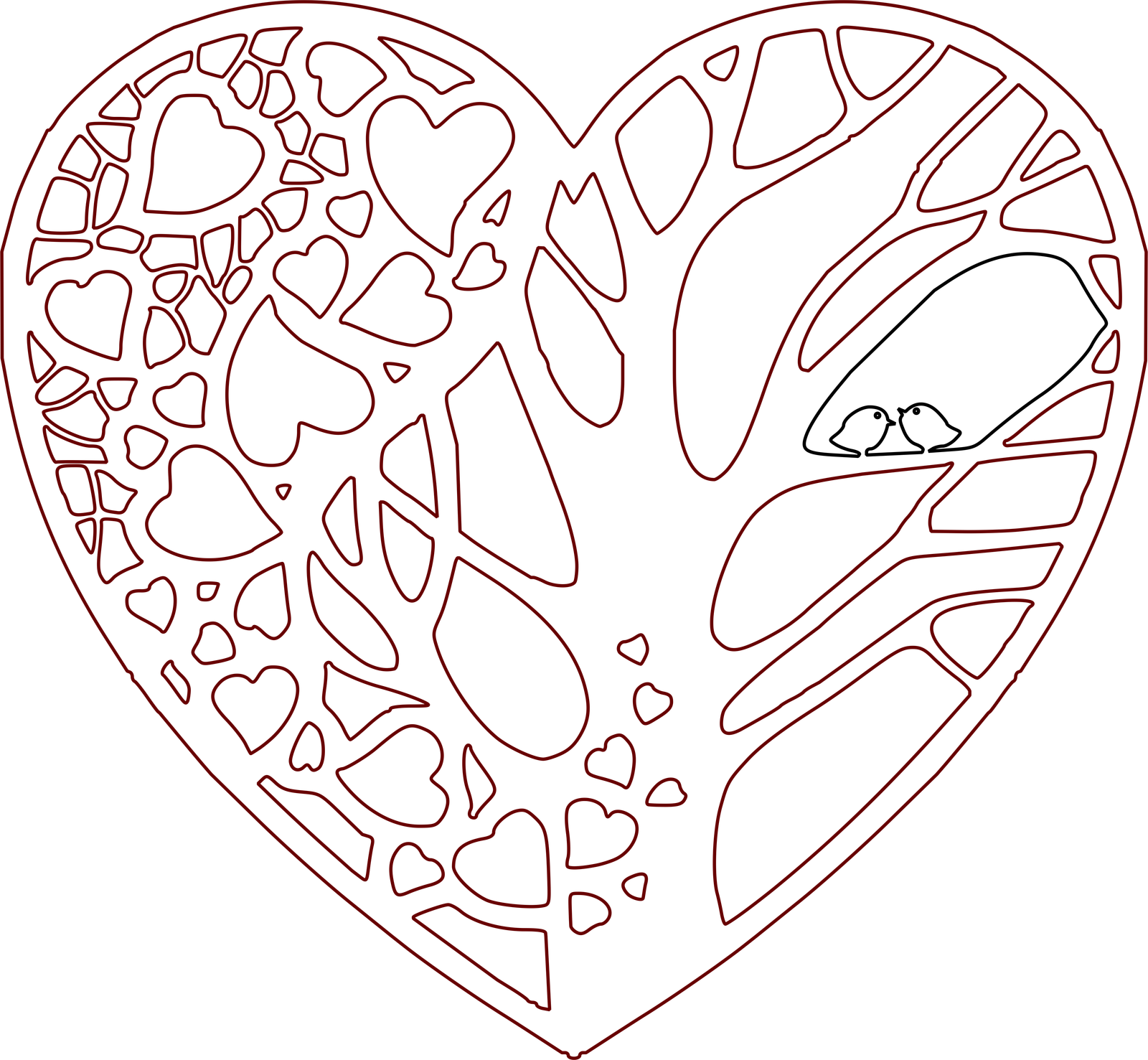 enramado en corazón