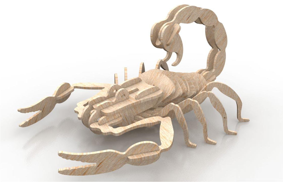 escorpión 3d armable