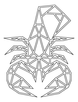 escorpión de cuerpo completo