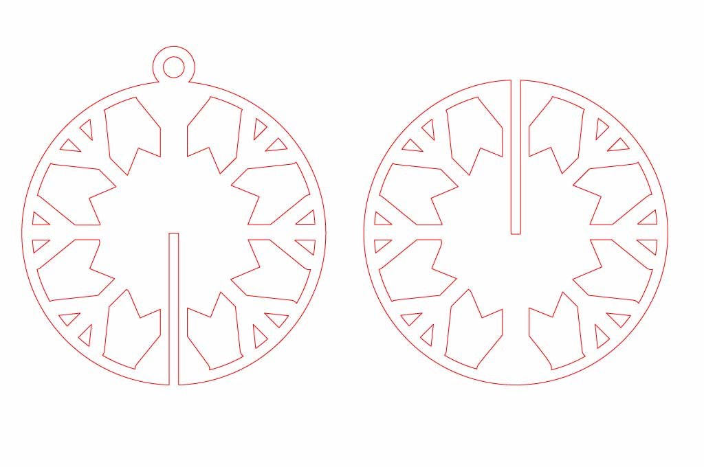 esfera 3d copo de nieve 2