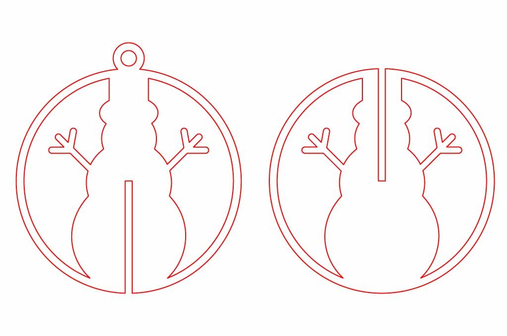 esfera 3d muñeco de nieve