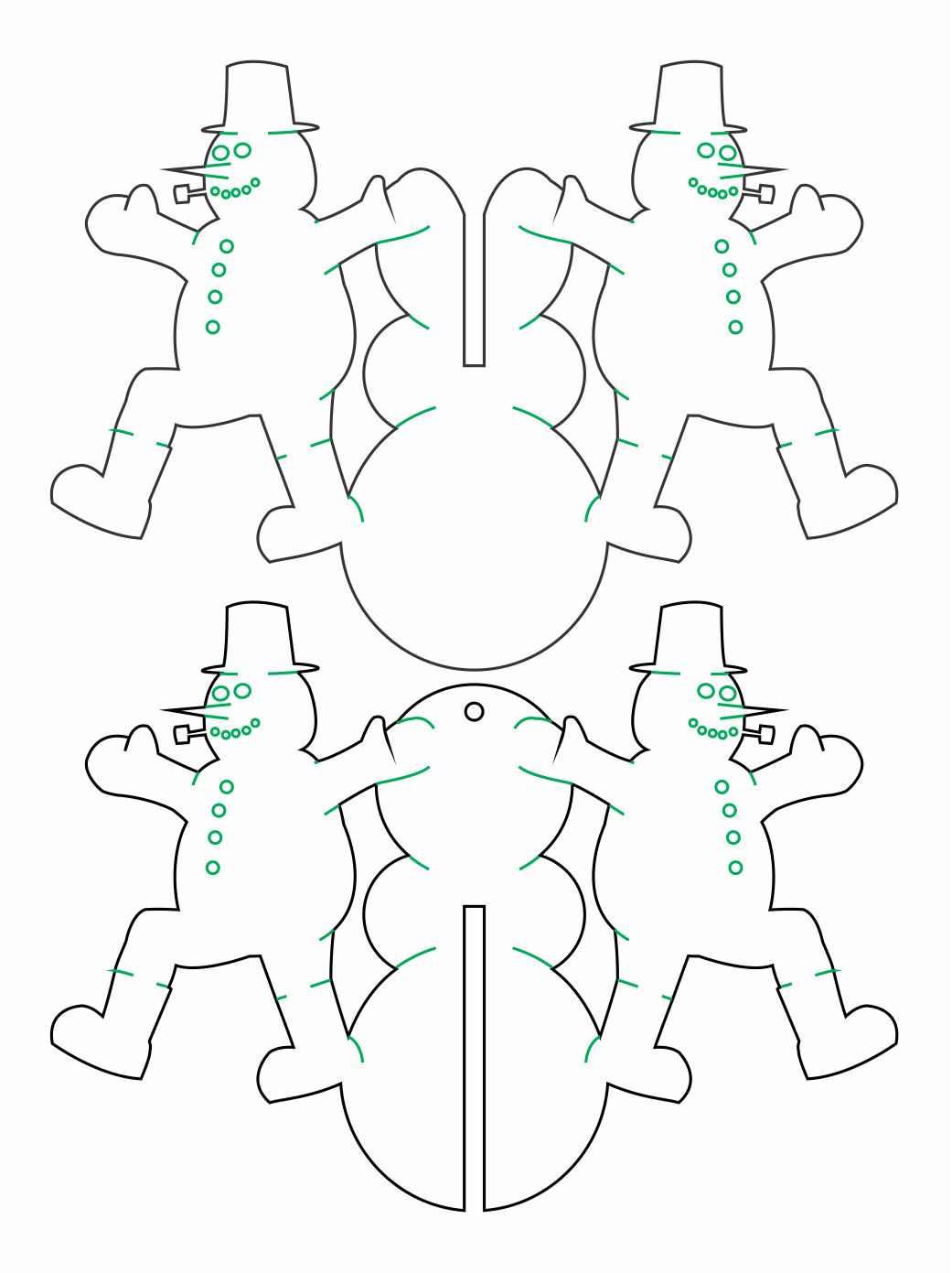 esfera 3d muñecos de nieve