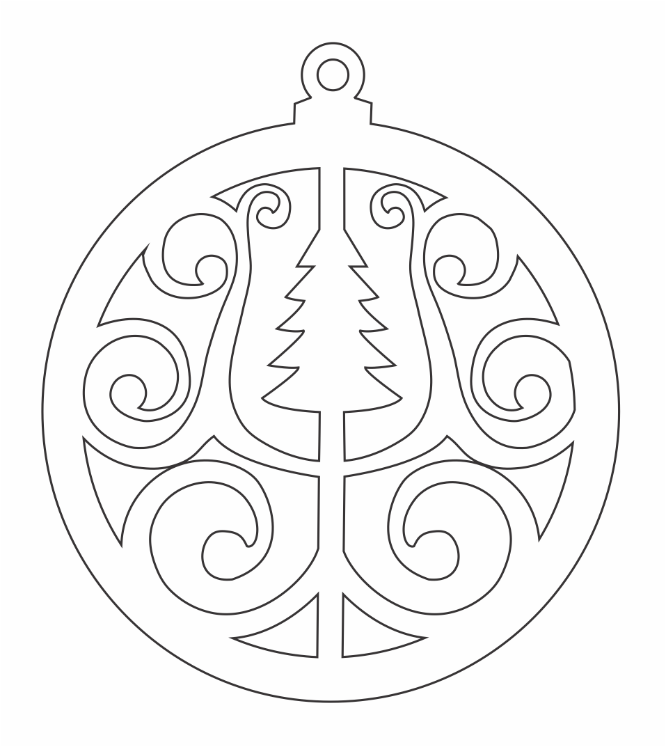 esfera circular con pino