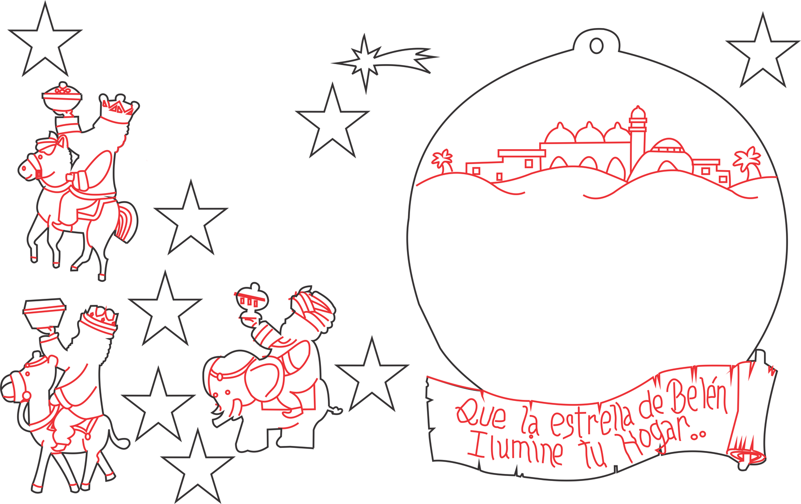 esfera con reyes magos