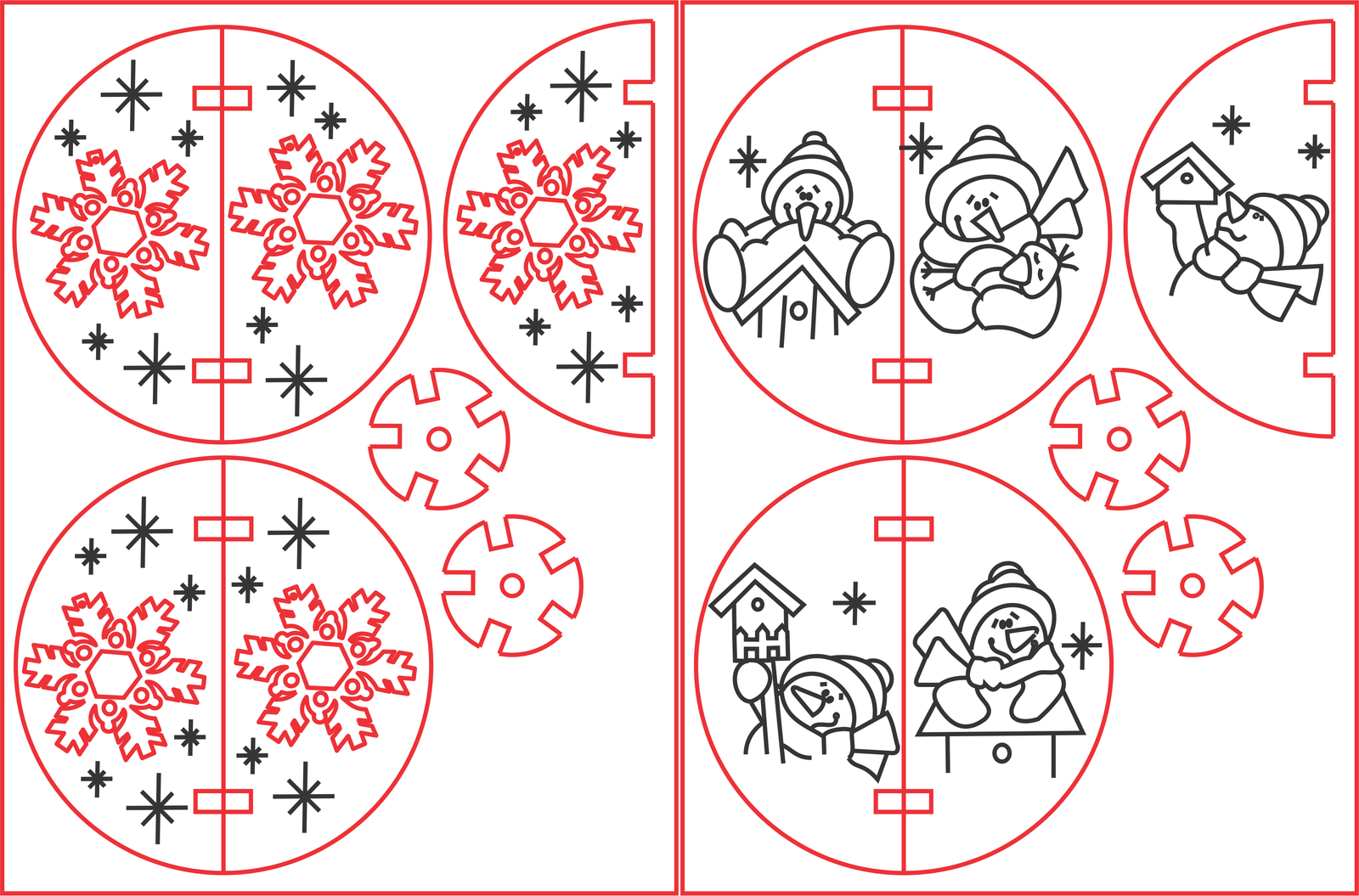 esfera de copo de nieve 3d