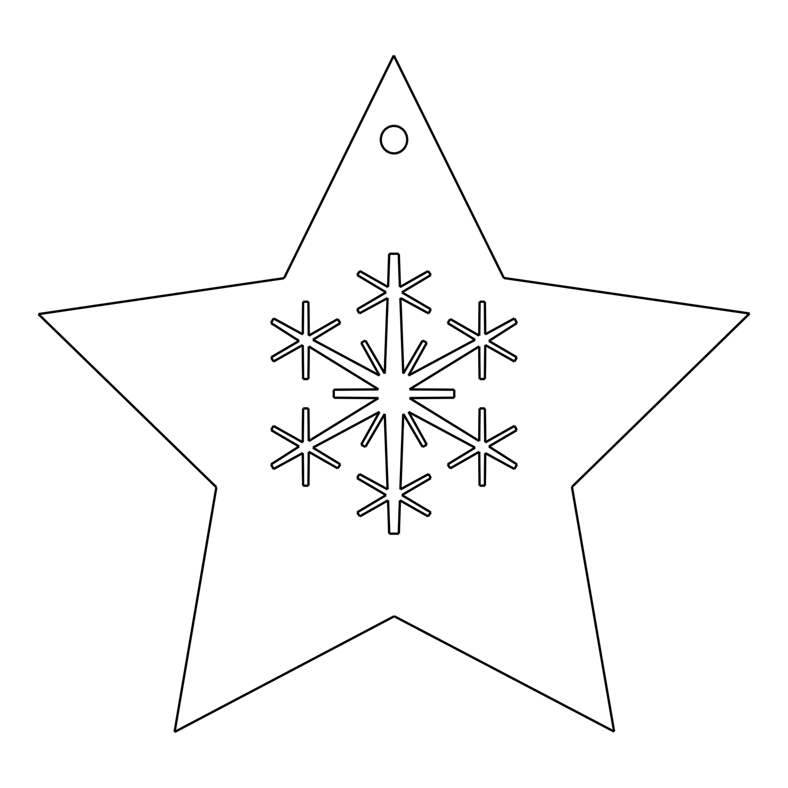 esfera de estrella con copo