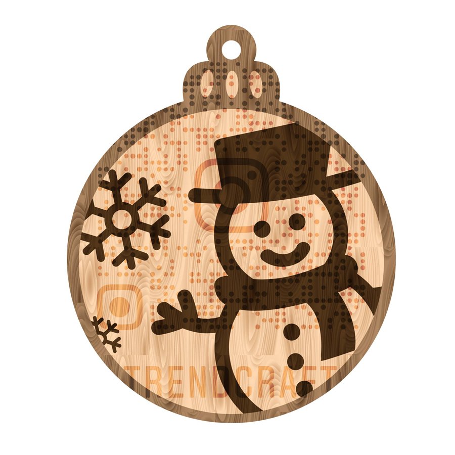 esfera grabada muñeco de nieve