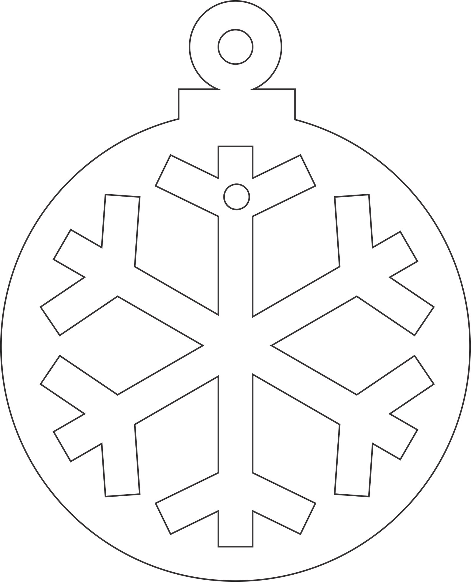 esfera navideña con copo de nieve