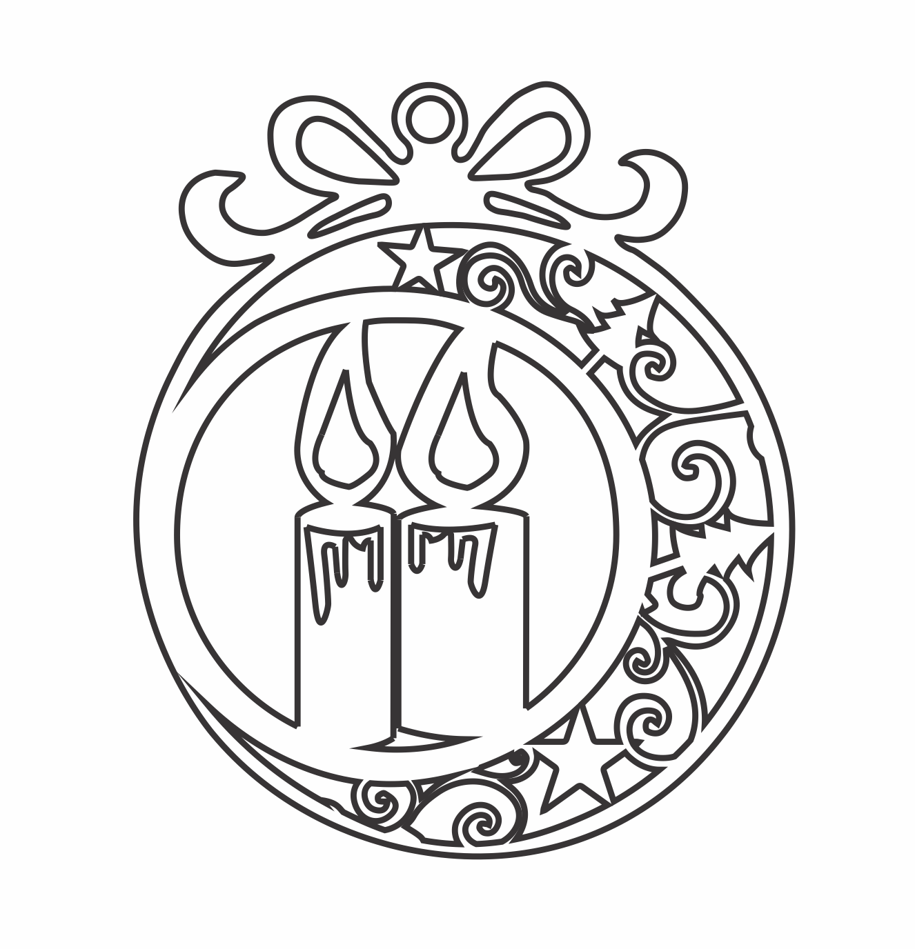 esfera par de velas encendidas 2