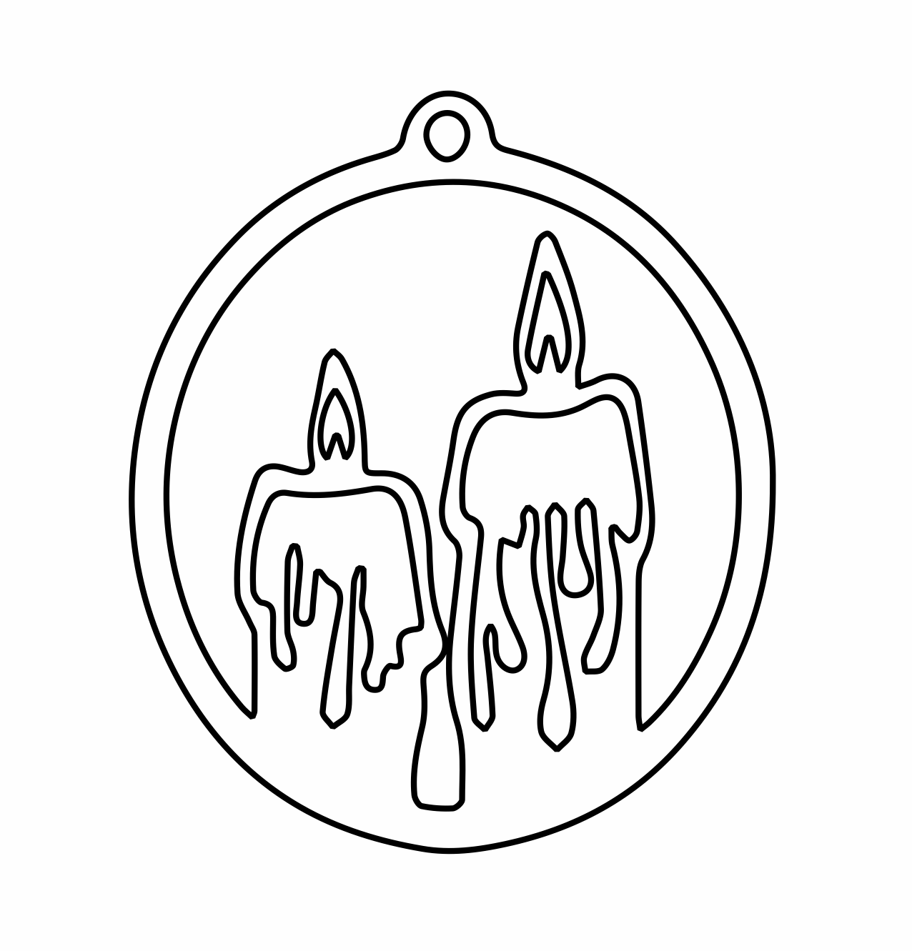 esfera par de velas encendidas