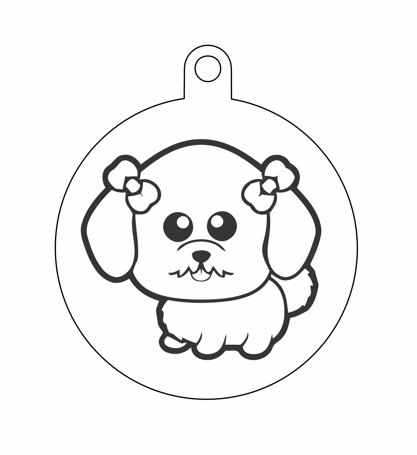 esfera perrita con moños