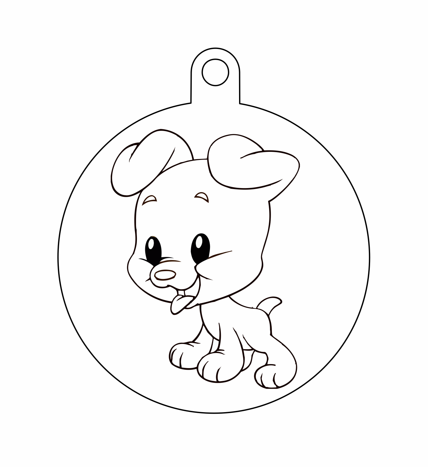 esfera perrito feliz