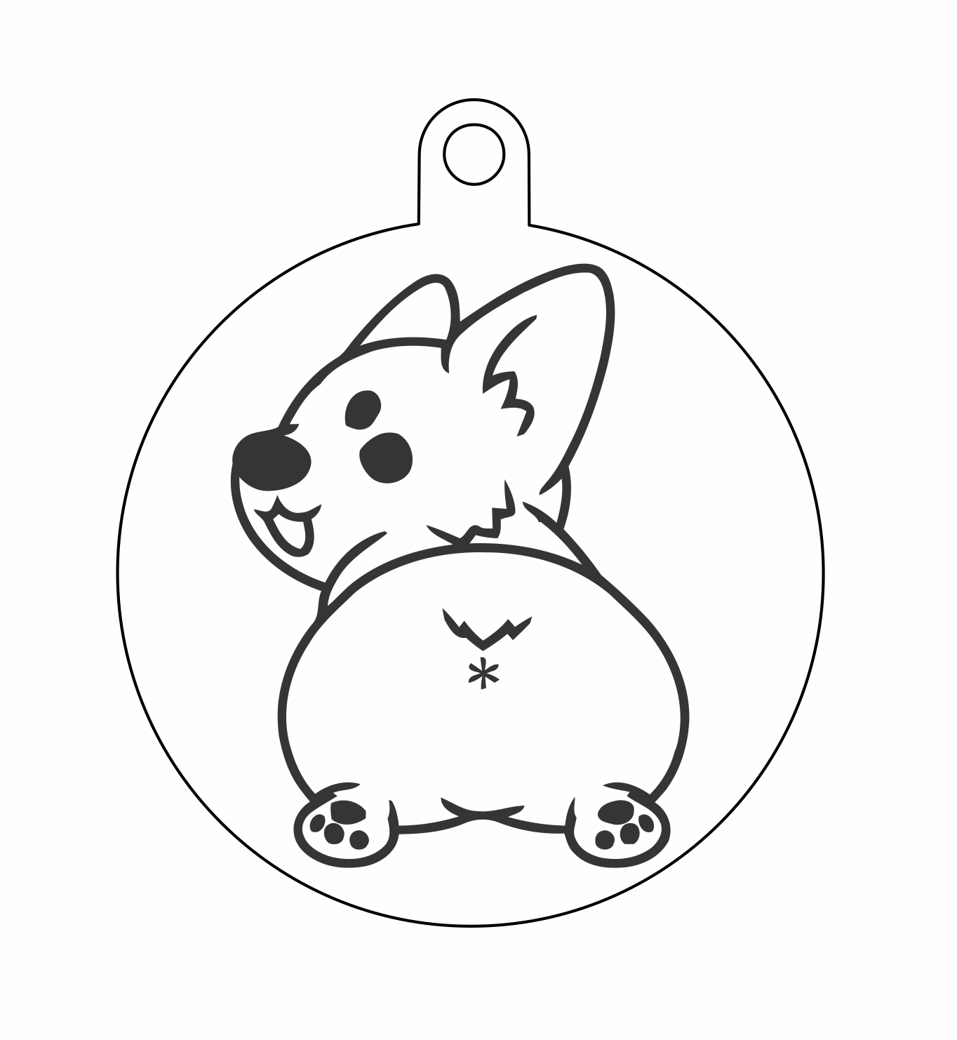 esfera trasero de perrito